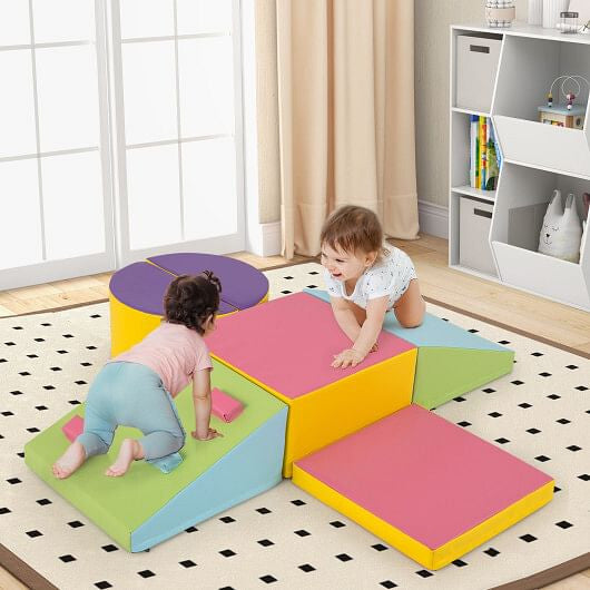 6-Piece Foam Climbing Blocks with Hook and Loop Fasteners-0