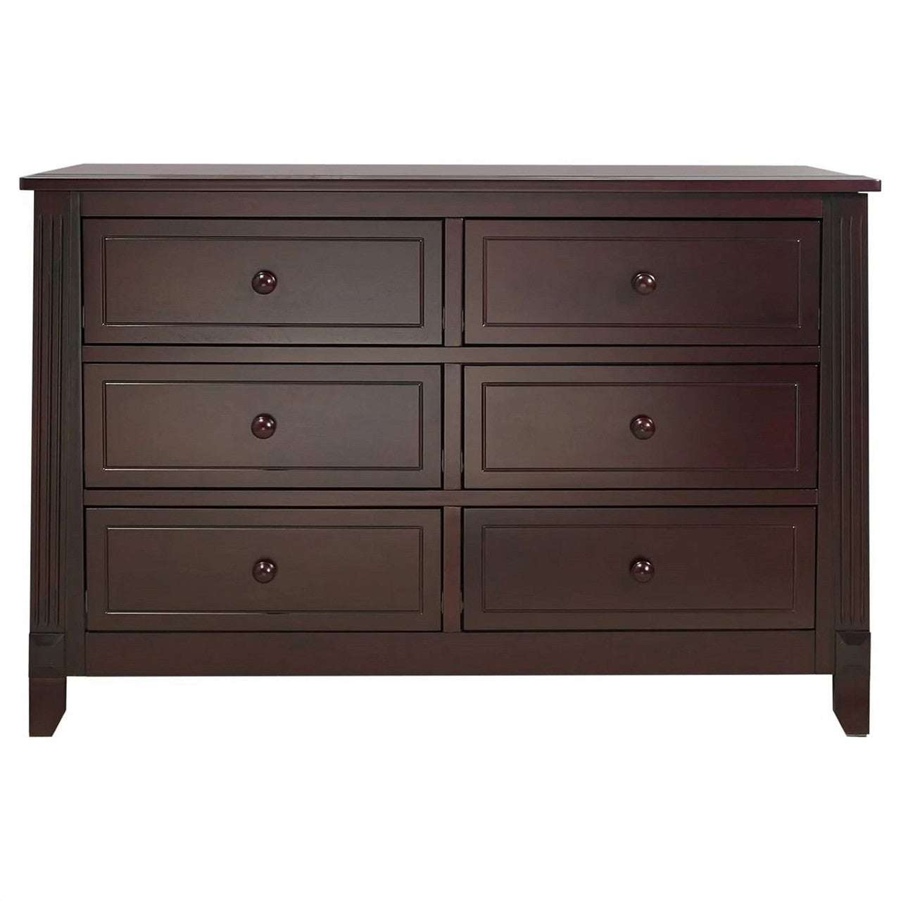 SF Home Kids Bedroom 6-Drawer Dresser in Espresso Wood Finish-0