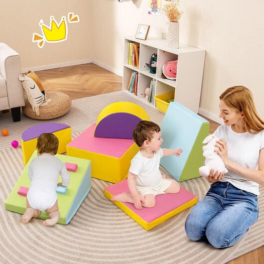 6-Piece Foam Climbing Blocks with Hook and Loop Fasteners-1