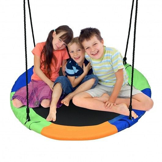 40-Inch Flying Saucer Tree Swing Outdoor Play Set with Easy Installation Process for Kids-0