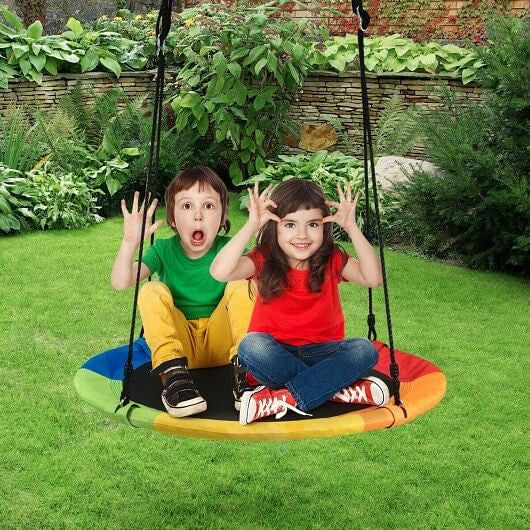 40 Inch Flying Saucer Tree Swing Outdoor Play for Kids-4