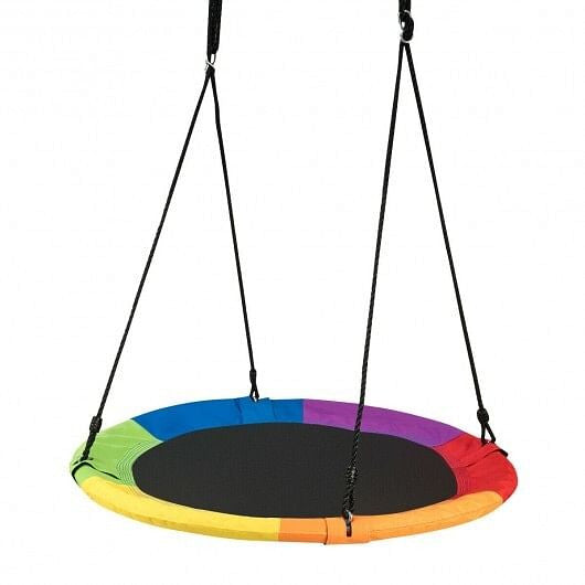 40 Inch Flying Saucer Tree Swing Outdoor Play for Kids-0