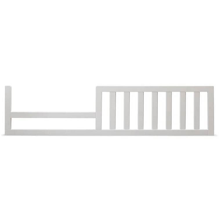 SF Home Solid Wood Toddler Bed Rail in White Finish - Crib Sold Separately-2